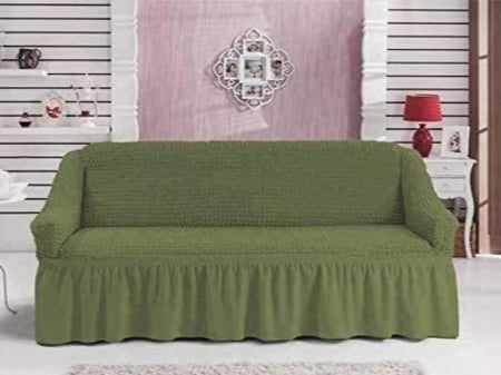 غطاء كنب كلاسيك أخضر 3 مقاسات