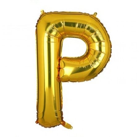 بالون حرف ذهبي