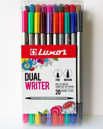 الوان تحديد برأسين فاين , مديم ,20لون