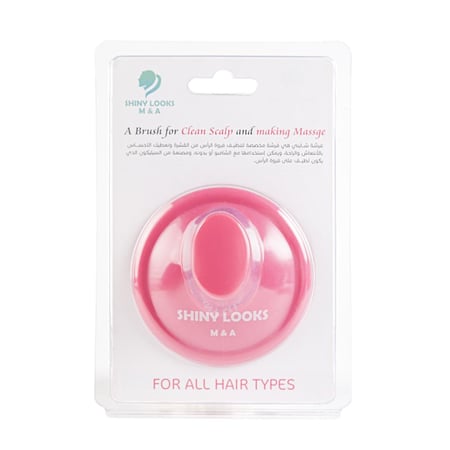 فرشاة الشامبو لفروة الرأس من شاينى لوكس - وردى