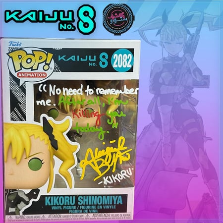 Funko Pop Kaiju No 8 Kikoru Shinomiya 2082 Signed by Abigail Blythe + JSA