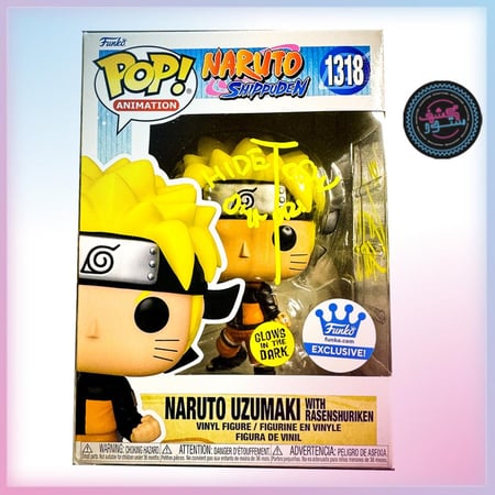 Funko Shop Pop Naruto 1318 Protector Uzumaki Rasenshuriken Dual SIGNED  Gen Satō and  Hidetoshi Omori / PSA
