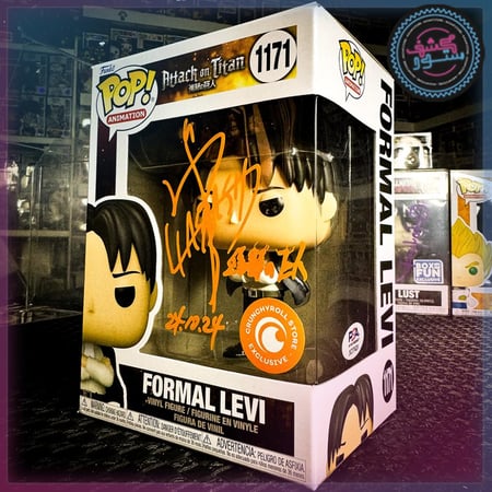 Funko Pop!, Attack on Titan Formal Levi #1171  CrunchyRoll Signed By Yuichiro Hayashi PSA COA