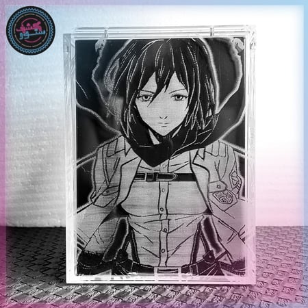 حامي بوبشيلد درع مخصص لفنكو بوب مع الرسم Mikasa Ackerman | Attack on Titan