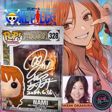 Funko Nami #328 One Piece Akemi Okamura (岡村 明美) - Signed -COA