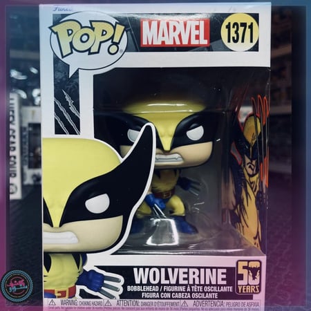 Funko Pop Wolverine 50 years Anniversary # 1371 With Custom ART