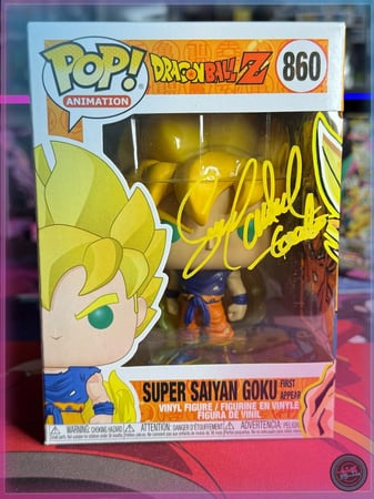 Funko Pop! DBS Goku #860 Signed by Sean Schemmel + Custom ART