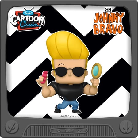 Funko POP! Animation: Johnny Bravo- Johnny w/Mirror & Com