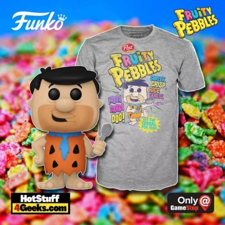 Funko POP! and Tee: Fruity Pebbles Fred with Spoon GameStop Exclusive