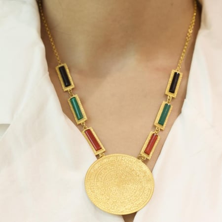 عقد واسواره شغل يدوي ذهب عيار21–3242
