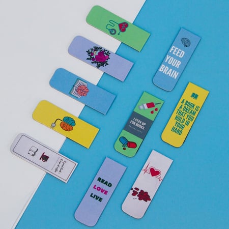 فواصل كتب مغناطيسية خمس حبات