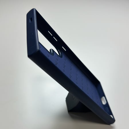 كفر سامسونج جالكسي اس 24 إلترا كحلي جلد بطاقة مع مسكة