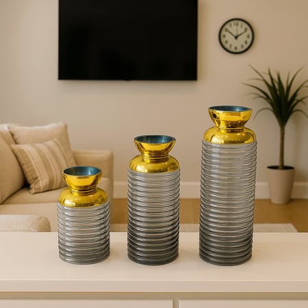 فازة زجاجية ملونة كبيرة