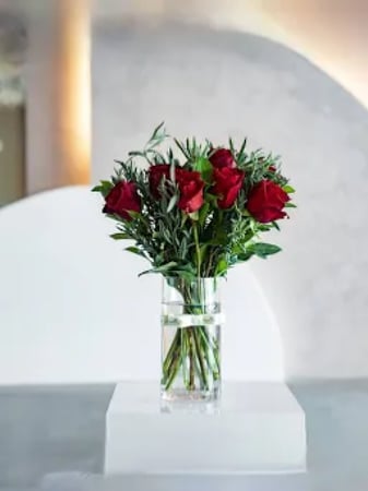 فازة شفاف اسطواني مقاسات