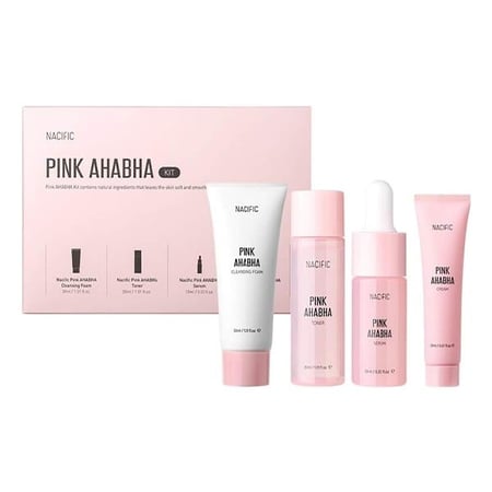 مجموعة التقشير الوردية للعناية بمشاكل البشرة من ناسيفيك