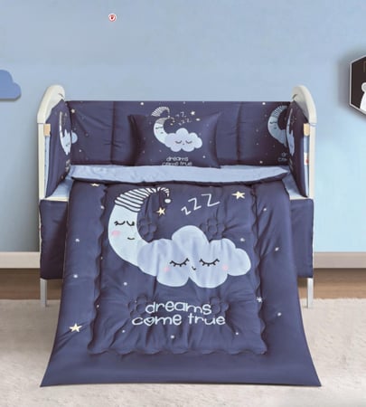 مفارش اطفال بحواجز 5 قطع  - ولادي