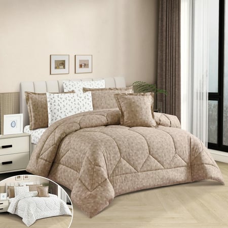 مفرش فلورا - قطن 100% - مزدوج 7 قطع