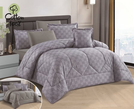 مفرش فلورا - قطن 100% - مزدوج 7 قطع