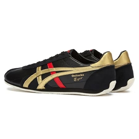 شوز اونيتسوكا تايغر رن سبارك بلاك جولد ريد رياضي