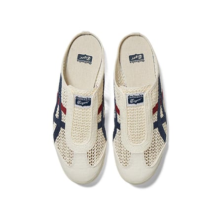 شوز اونيتسوكا تايغر ماكسيكو66 ابيض بشعار أزرق واحمر