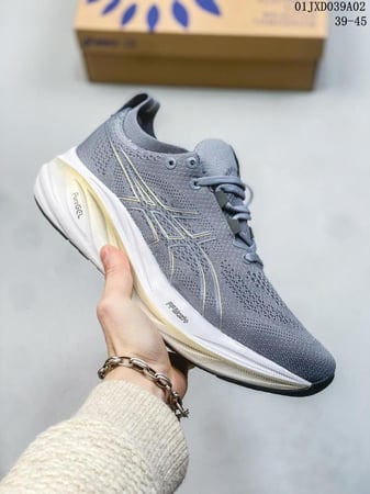 حذاء رجالي رياضي اسكيز جيل نيمبس 26 لون رمادي مع اورانج فاتح