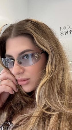 نظارة نسائية ميوميو MUA51S عدسة شفافة وتفاصيل ذهبي