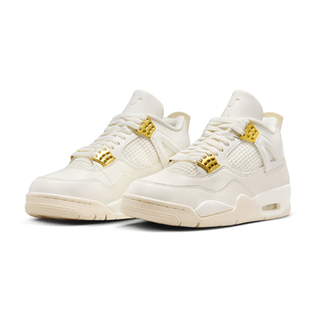 حذاء Air Jordan 4 نايكي للجنسين ميتاليك جولد