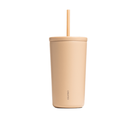 كوب من كريتد حافظ للحرارة و البرودة مع مزاز - 475 مل | Created COLD CUP - 16oz
