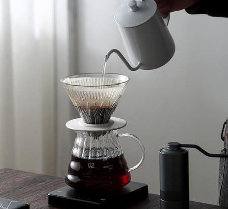 قمع V60 مع قاعدة - الوان و مقاسات متعددة | V60 Dripper