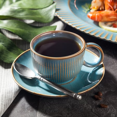 كوب حوض البحر مع صحن 180 مل | CUP CERAMIC