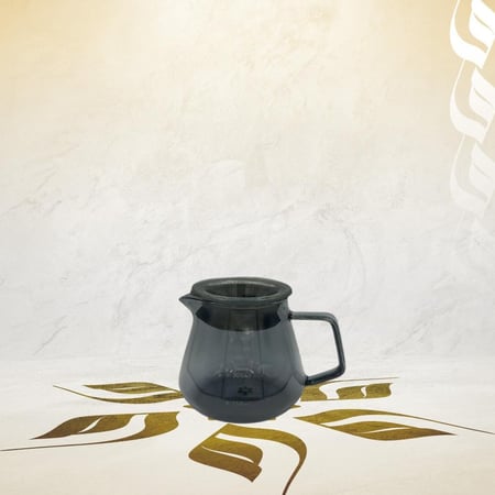 سيرفر V60 زجاجي اسود مع غطاء - كوف | V60 Coffee Server 450ml - 600ml