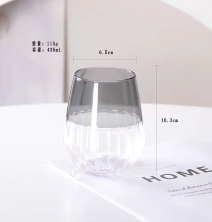 كوب قهوة زجاجي مزدوج الملمس - 435 مل | الوان متعددة