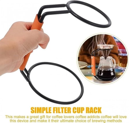 ستاند حامل V60 من المعدن - مسكة جلد | Stand V60