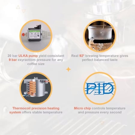 ماكينة اسبريسو منزلية - ضغط 20 بار | Home Espresso Machine - 20 Bar Pressure