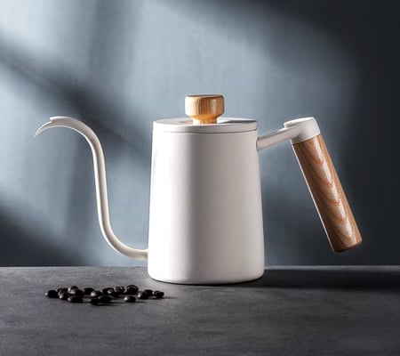 ابريق تقطير ترشيح بمقبض خشبي - الوان واحجام متعددة | 600ml - 350ml