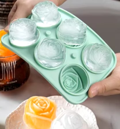 قالب صناعة ثلج بشكل وردة - الوان متعددة | Ice Making Mold