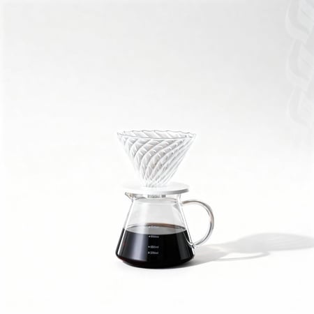 طقم التقطير V60 - ابيض | V60 Dripper 02