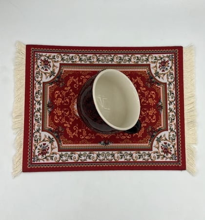 كوستر قهوة للتزيين على شكل سجاد 27*18 سم - حجم كبير