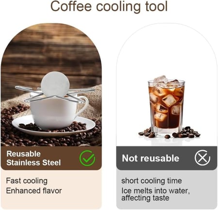 كرات الثلج لتبريد القهوة - ستيل | Stainless Steel Ice Ball