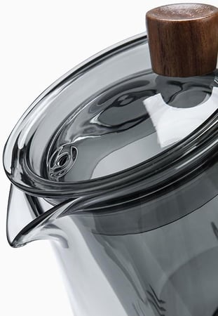 ابريق شاي زجاجي بمصفاة - 430 مل | Glass Teapot Simple Tea Brewer 430ml