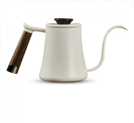 ابريق تقطير القهوة 600 مل | ابيض خشبي فاخر
