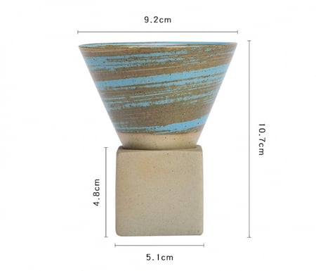 كوب مخروطي مع قاعدة - الوان متعددة | CUP CERAMIC