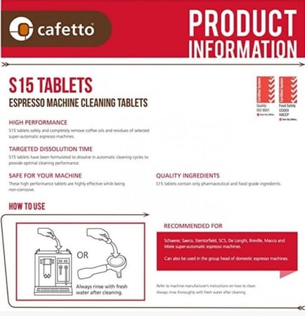 اقراص التنظيف من كافيتو CAFFETO Cleaning Tablets | S15