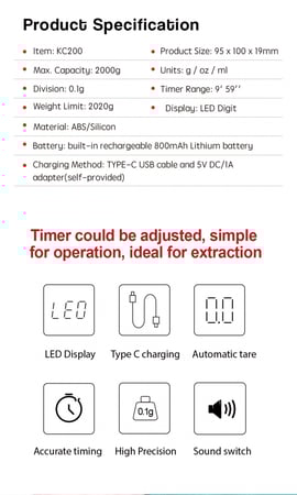 ميزان نانو بحجم اليد - اسود | Nano Scale