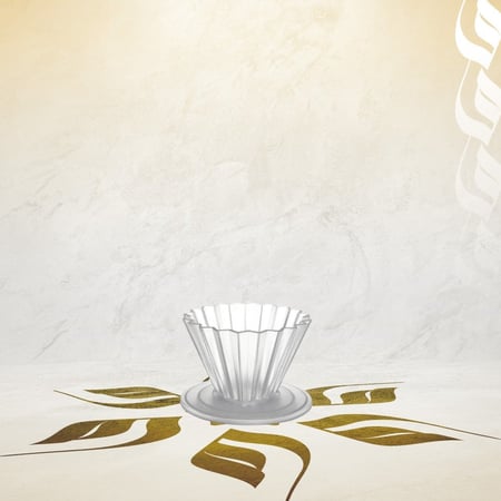قمع الترشيح V60 شبيه اوريقامي مع قاعدة شفافة - مقاس 01 | 01 V60 Dripper