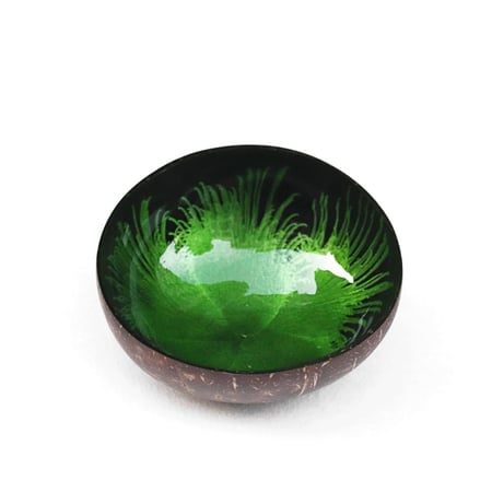 وعاء جوز الهند زخرفة داخلية لجمع البن و وزنه | 95 جرام