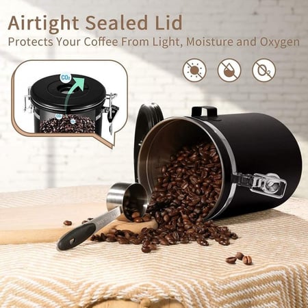 وعاء حفظ حبوب القهوة - ستيل | Canister