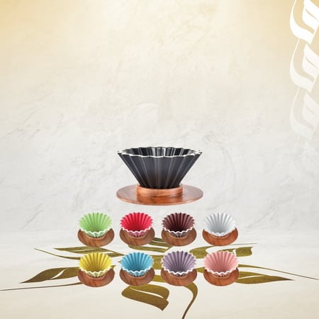 قمع الترشيح V60 مطابق لـ اوريقامي مع قاعدة - مقاس 02 | V60 Dripper