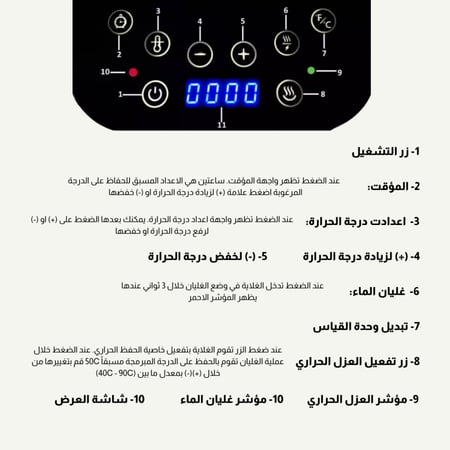 غلاية ستريكس Strix الذكية للترشيح 1 لتر - ابيض خشبي | Smart Pour Kettle 1L