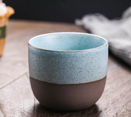 كوب سيراميك مطلي بالفخار - 120 مل | الوان متعددة